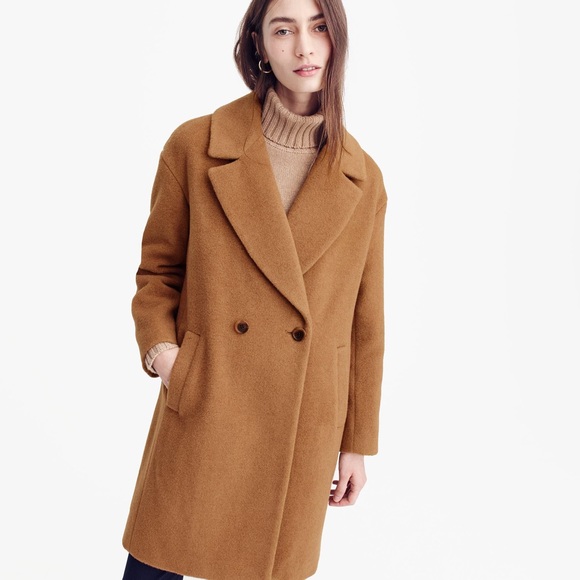 J. Crew Slouchy Camel Wool Cashmere Coat - Picture 2 of 8